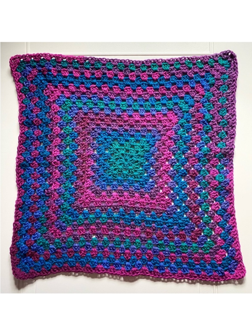 Jewel Tone Small Crochet Afghan